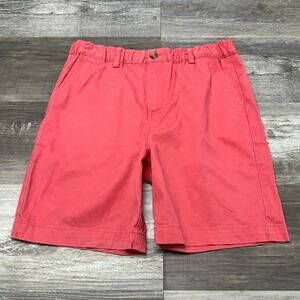 Vineyard Vines Coral Pink Boys L Jetty Stretch Whale Logo Beach Coastal‎ Shorts